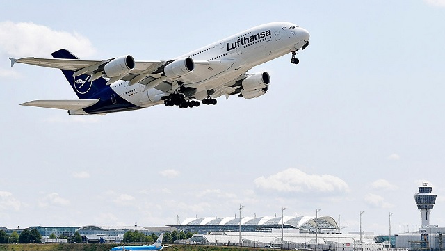 Airbus A380 Lufthansa Start in Muc